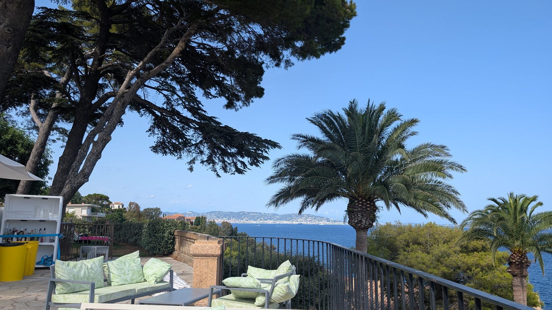 Winter Club terrace looking toward Cannes